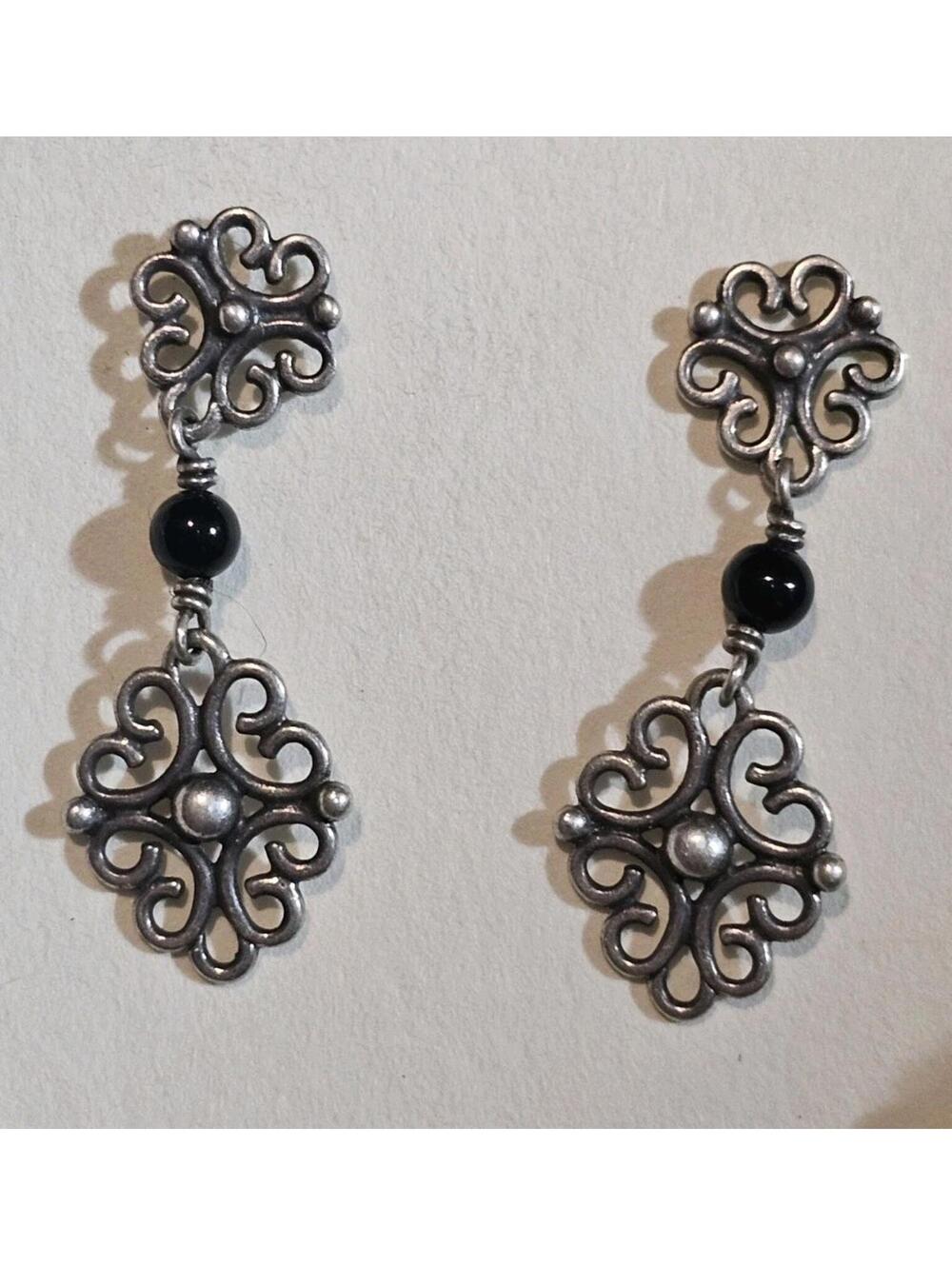 JAMES AVERY EXTEREMELY RARE Black Onyx Sorrento Earrings